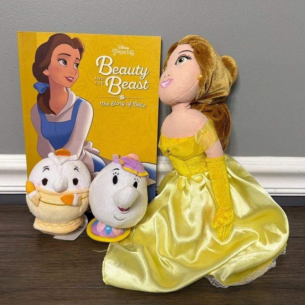 Disney's Beauty & The Beast Belle & Chip‎ Plush Set with Book
